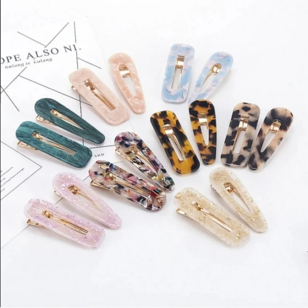 Resin 2 Large Hair Clip Set